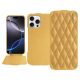 가죽 커버 Apple iPhone 16 Pro Max - Or Maïa - Couture ( Pantone 871C ) 