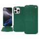 Lederschutzhülle Apple iPhone 16 Pro Max - Crocodile pino ( Pantone #173F35 ) 