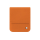 Pochette cuir avec rabat Samsung Galaxy Z Flip6 - Orange ( Nappa - Pantone #ff9351 ) 
