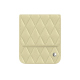 Samsung Galaxy Z Flip6 leather pouch with flap - Beige - Couture ( Nappa - Pantone #ceb888 ) 