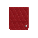 Custodia in pelle con patta Samsung Galaxy Z Flip6 - Rouge - Couture ( Nappa - Pantone #d50032 ) 