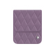 Samsung Galaxy Z Flip6 leather pouch with flap - Lilas - Couture ( Nappa - Pantone #b9a3e3 ) 