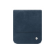 Samsung Galaxy Z Flip6 leather pouch with flap - Jean vintage ( Pantone #2f414f  ) 