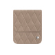 플랩이 있는 가죽 파우치 Samsung Galaxy Z Flip6 - Taupe vintage - Couture ( Pantone #591d16 ) 