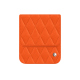 플랩이 있는 가죽 파우치 Samsung Galaxy Z Flip6 - Orange fluo - Couture ( Pantone #ff5406 ) 