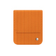 플랩이 있는 가죽 파우치 Samsung Galaxy Z Flip6 - Abaca arancio ( Pantone #d77540 )