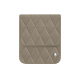 三星 Galaxy Z Flip6 带翻盖皮袋 - Darboun sabla - Couture ( Pantone #BCB1A1 )