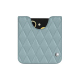 Custodia in pelle Samsung Galaxy Z Flip6 - Bleu ciel - Couture ( Nappa - Pantone #abcae9 ) 