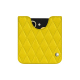 Capa em pele Samsung Galaxy Z Flip6 - Jaune fluo - Couture ( Pantone #c9ff57 ) 
