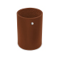 Leather pen pot - round - Marron ( Nappa - Pantone #8B4720 ) 