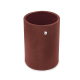 Stiftbecher aus Leder - Rund - Passion vintage ( Pantone #591d16 ) 