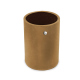 Leather pen pot - round - Sable vintage ( Pantone #9b7340 ) 