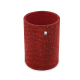 Leather pen pot - round - Autruche ciliegia ( Pantone #a4343a ) 