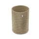 Stiftbecher aus Leder - Rund - Autruche desert ( Pantone #A39382 ) 