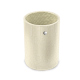 Leather pen pot - round - Crocodile milk ( Pantone #d6d2c4 ) 