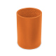 Portapenne in cuoio - rotondo - Orange PU ( Pantone #ff9351 )