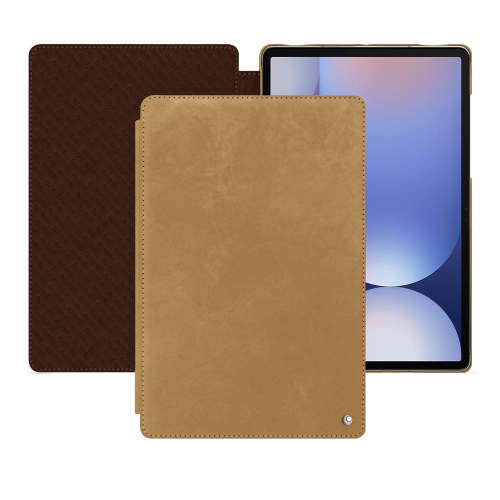 Housse Premium Personnalisable en Cuir pour Samsung Galaxy Tab S10+ | NoreveSable vintage ( Pantone #9b7340 ) 