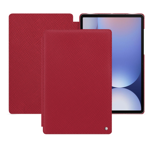 Individuell gestaltbare Premium-Hülle aus Leder für Samsung Galaxy Tab S10+ | NoreveRouge passion ( Pantone #a6192e ) 