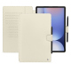 Étui portefeuille cuir Samsung Galaxy Tab S10+ - Blanc ( Nappa / White ) 