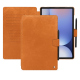 三星 Galaxy Tab S10+ 真皮钱包保护套 - Mandarine vintage ( Pantone #d47231 ) 