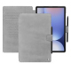 Funda cartera de piel para Samsung Galaxy Tab S10+ - Platinium ( Pantone 877C ) 