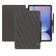 Custodia a portafoglio in pelle per Samsung Galaxy Tab S10+ - Anthracite - Couture ( Pantone #41403c ) 