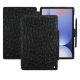 Capa em pele para Samsung Galaxy Tab S10+ - Autruche nero ( Noir / Black) 
