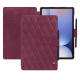 Funda cartera de piel para Samsung Galaxy Tab S10+ - Prune vintage - Couture ( Pantone #612434 ) 