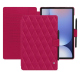 Capa em pele para Samsung Galaxy Tab S10+ - Rose fluo - Couture ( Pantone #ff16b4 ) 