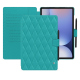 Custodia a portafoglio in pelle per Samsung Galaxy Tab S10+ - Bleu fluo - Couture