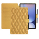 Capa em pele para Samsung Galaxy Tab S10+ - Or Maïa - Couture ( Pantone 871C ) 