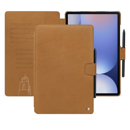 Étui Portefeuille Cuir Premium Noreve pour Samsung Galaxy Tab S10+ | Élégance et ProtectionCastan esparciate ( Pantone #824F2A )