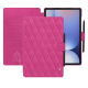 Samsung Galaxy Tab S10+ leather wallet case - Rose BB - Couture ( Pantone #DB599F )