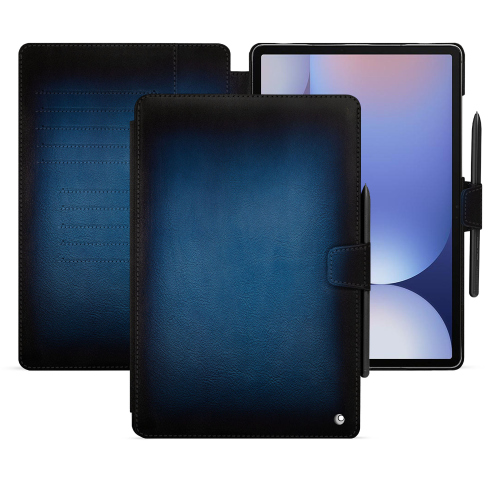 Étui Portefeuille Cuir Premium Noreve pour Samsung Galaxy Tab S10+ | Élégance et ProtectionBleu Patine