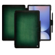 三星 Galaxy Tab S10+ 真皮钱包保护套 - Vert Patine