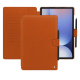 Funda cartera de piel para Samsung Galaxy Tab S10+ - Orange vibrant ( Pantone #e36b39 ) 