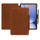 Custodia a portafoglio in pelle per Samsung Galaxy Tab S10+ - Marron Veggie ( Pantone #95614d ) 