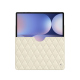 가죽 커버 Samsung Galaxy Tab S10+ - Blanc - Couture ( Nappa - White ) 