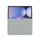 Capa em pele Samsung Galaxy Tab S10+ - Gris - Couture ( Nappa - Pantone #c1c6c8 ) 
