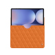 Samsung Galaxy Tab S10+ leather pouch - Orange - Couture ( Nappa - Pantone #ff9351 ) 