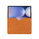 Samsung Galaxy Tab S10+ leather pouch - Mandarine vintage - Couture ( Pantone #d47231 ) 