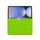 Samsung Galaxy Tab S10+ leather pouch - Vert fluo - Couture ( Pantone #00ab5f ) 
