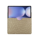 Samsung Galaxy Tab S10+ leather pouch - Autruche desert ( Pantone #A39382 ) 