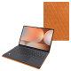 Custodia in pelle Samsung Galaxy Tab S10 Ultra compatibile con Book Cover Keyboard - Mandarine vintage - Couture ( Pantone #d472