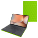 Samsung Galaxy Tab S10 Ultra funda de piel compatible Book Cover Keyboard - Vert fluo - Couture ( Pantone #00ab5f ) 