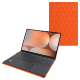 Samsung Galaxy Tab S10 Ultra Ledertasche kompatibel Book Cover Keyboard - Orange fluo - Couture ( Pantone #ff5406 ) 