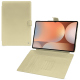 Funda cartera de piel para Samsung Galaxy Tab S10 Ultra - Beige ( Nappa - Pantone #ceb888 ) 