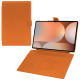 Custodia a portafoglio in pelle per Samsung Galaxy Tab S10 Ultra - Orange ( Nappa - Pantone #ff9351 ) 