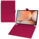 Samsung Galaxy Tab S10 Ultra leather wallet case - Rose fluo ( Pantone #ff16b4 ) 