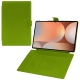 Funda cartera de piel para Samsung Galaxy Tab S10 Ultra - Vert Veggie ( Pantone #68724d ) 